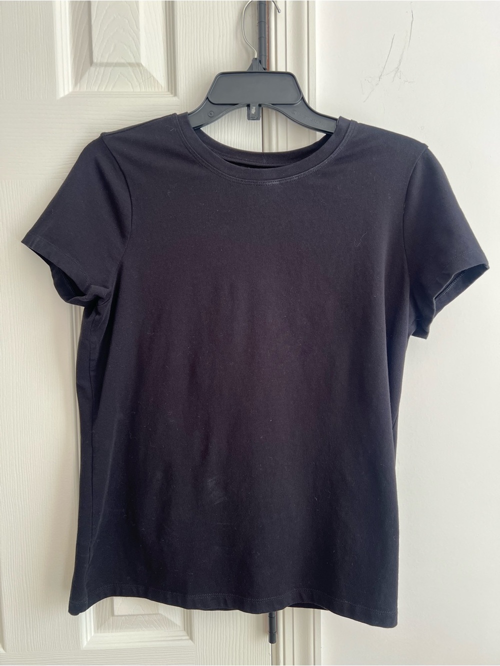 Chico's Black Short Sleeve Crewneck Tee Pima M